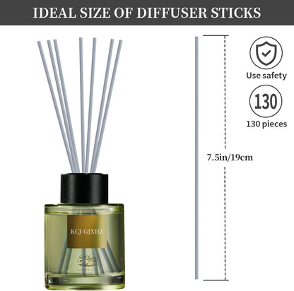 5 Mixed Colors 10inch Diffuser Replacement Sticks - 60Pcs Fiber Reed Fragrance Sticks Refill for Home and Bathroom - Rattan Essential Oil Sticks for Scented Diffuser