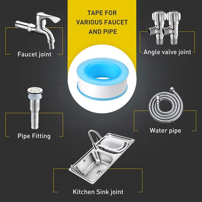 GCQ Teflon Thread Seal Tapes，PTFE Thread Seal Tape for Plumbers Sealant Tape for Leak Water Pipe Thread 3/4 inch x 790 inch (5 Pack/White)