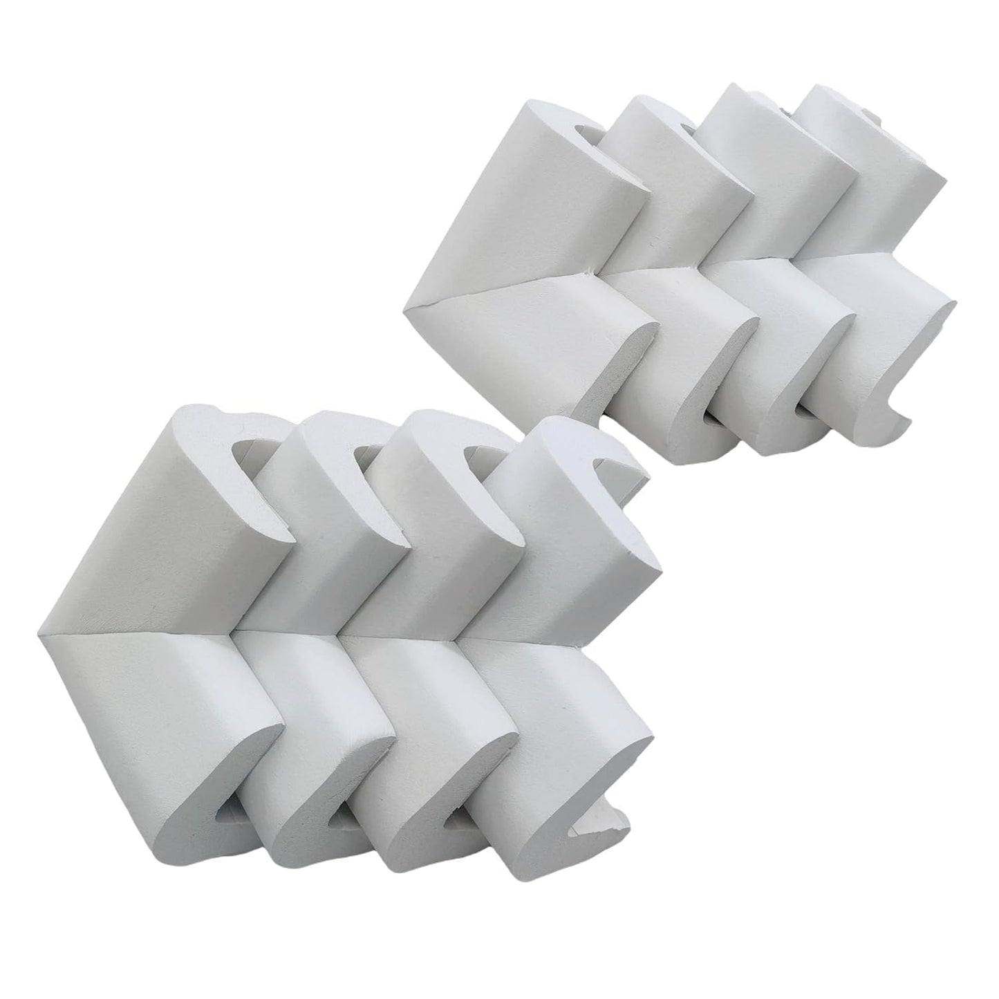 M2cbridge L Shape Extra Thick Furniture Edge Wall Corner Guard Desk Edge Cushion Bumper 6.5 Ft (Off White)