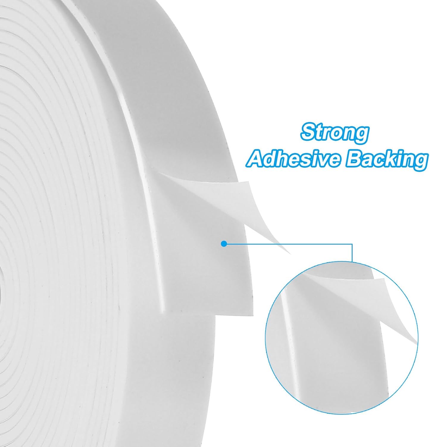 PATIKIL Weather Stripping Door Seal Strip, 3/8 Inch x 1/4 Inch x 32 Ft Self Adhesive Soundproof High Density Foam Tape Insulation for Door Window Air Conditioning, White - Colors A