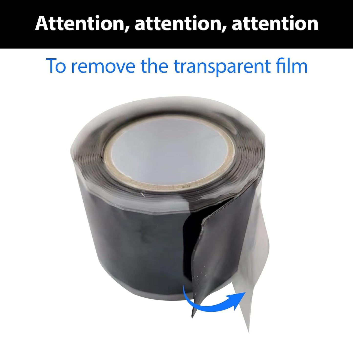 2 Rolls Rescue Tape Self-fusing Silicone Tape 1in(W) x 10ft(L) Waterproof Rubber Tape, Water Hose Leak Seal Pipe Plumbing Hose Repair Tape for Cable Insulating Strech Wrap Seal Black Grip tape
