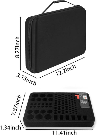 Battery Organizer Storage Case with Tester for AA AAA C D 9V Battery Holder 7 Batteries Variety Pack 111 Batteries Mesh Bag (Batteries Not Included) (black-green)