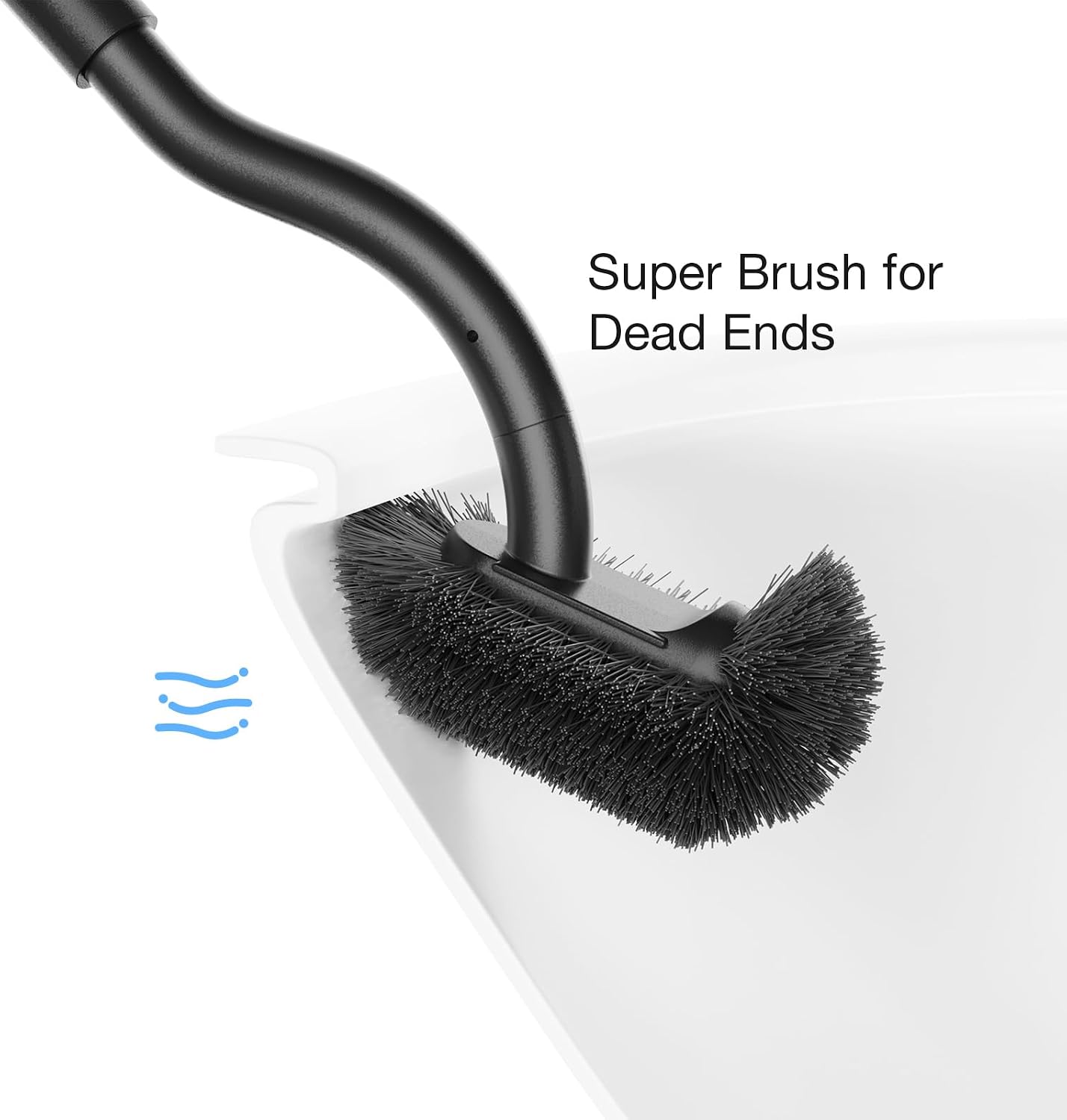 Toilet Bowl Brush and Holder, OSCIOSS Toilet Brush Set with Ergonomic Design, Compact Size, Durable Bristles, RV Toilet Brushes & Holders for Dead Corner Clean (White, 1pack)
