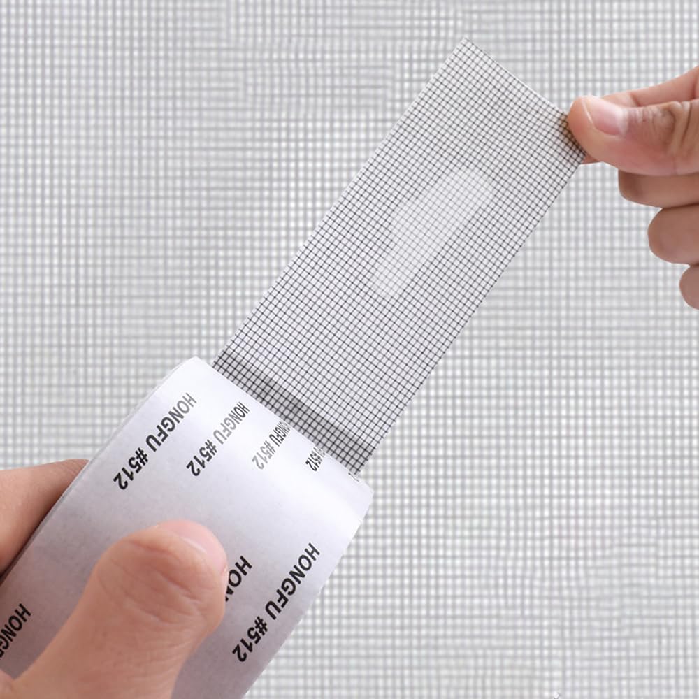 Grey Window Screen Repair Tape,2inX80in Screen Repair Kit for Window Screen and Screen Door Tears Holes,Strong Adhesive Window Screen Patch