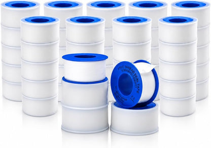 WOD PTST35S Plumbers Pipe Teflon Thread Seal Tape - 1 inch x 520 inch (Case of 50 Rolls) - Leak Proof Sealant for Water, Gas, Oil, Most Chemicals, Hydraulic and High Pressure Lines