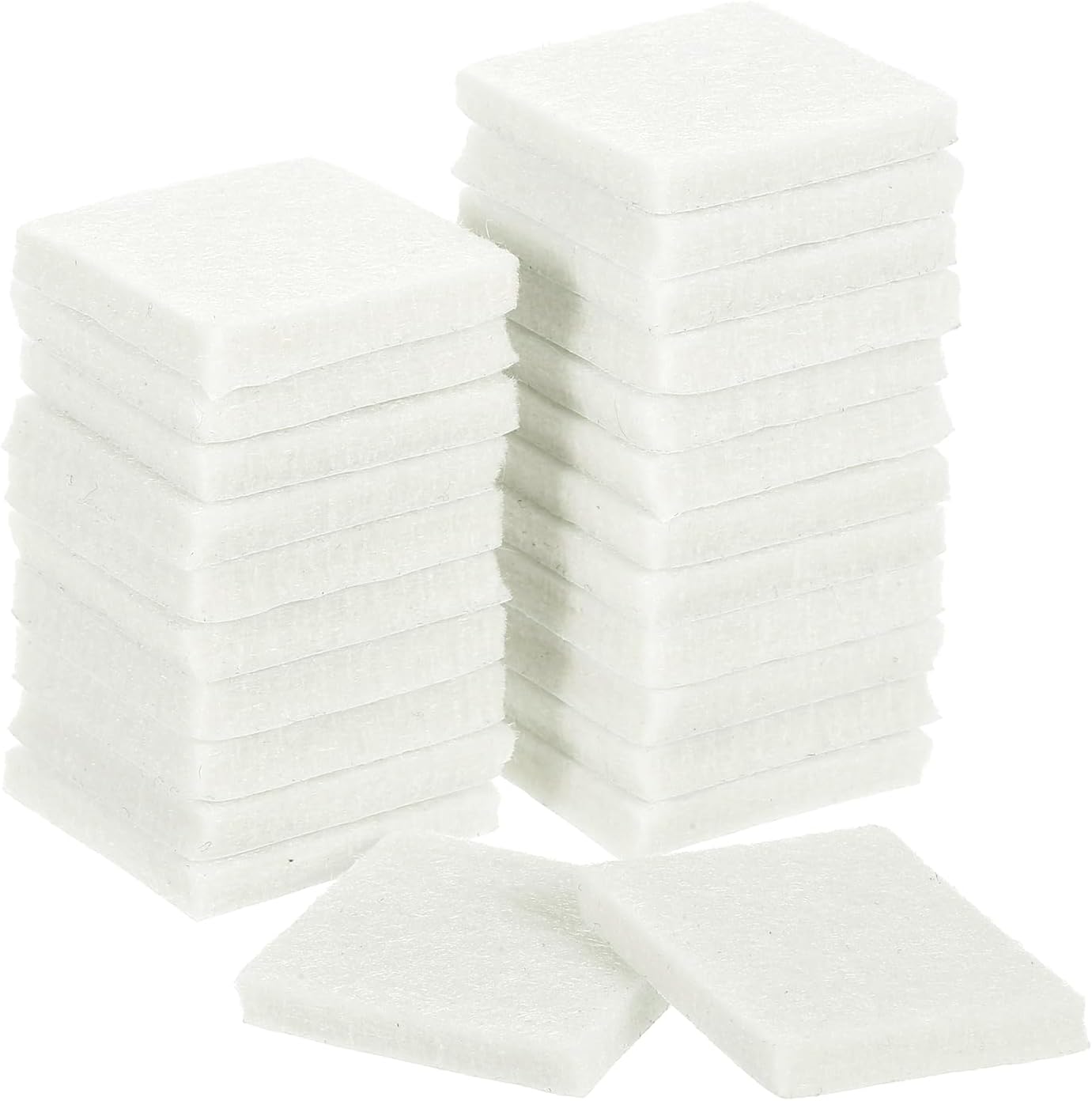 uxcell Furniture Pads, 24Pcs 1.5" - Square Self Adhesive Felt Furniture Pads, Floor Protectors for Furniture Feet Chairs Legs Hardwood Floors (Black)