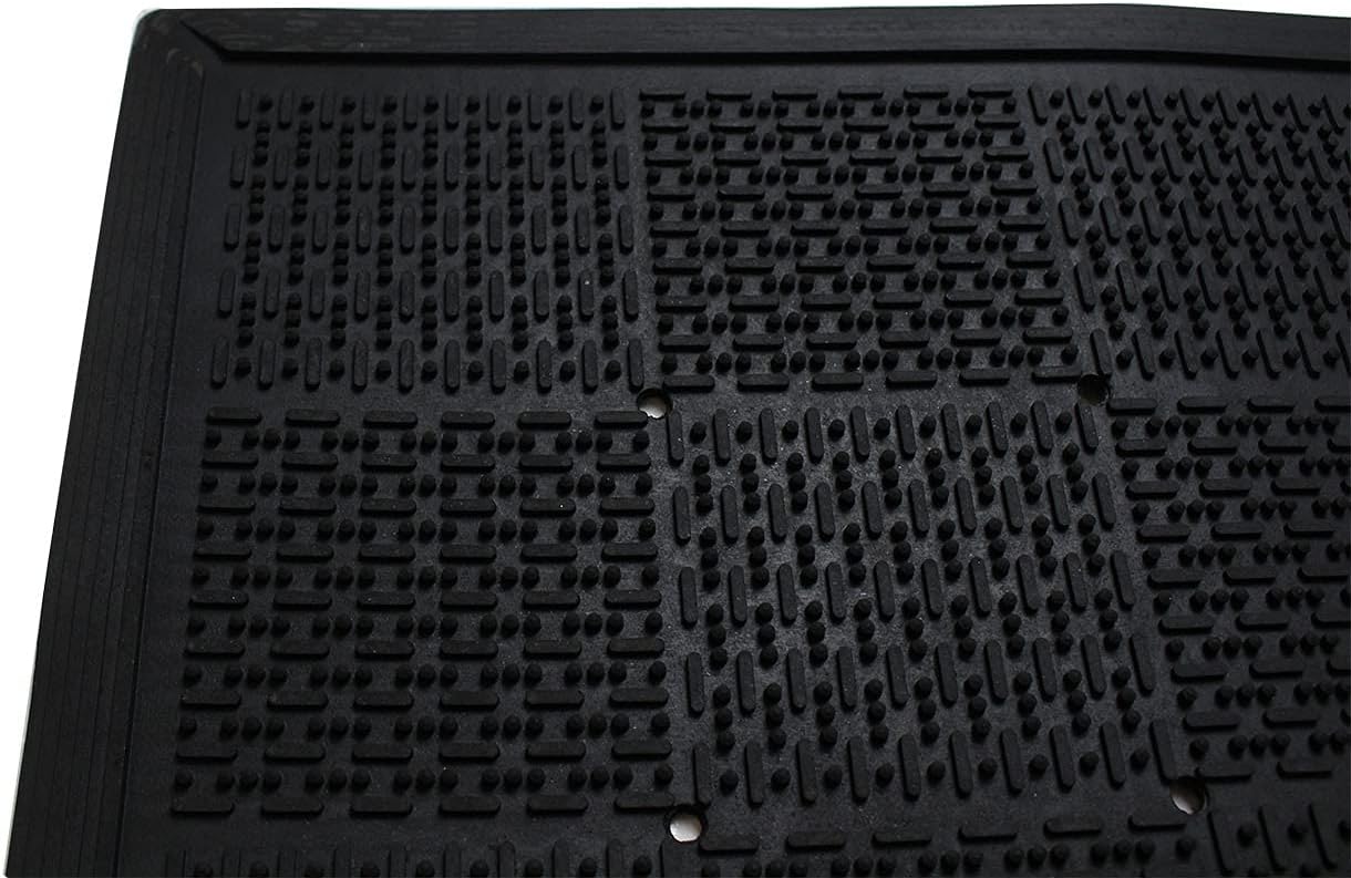 HAWK Heavy Duty Rubber Scraper Mat | Size 18" x 30" (45 x 75 cm) | 9mm Thickness | Anti Slip | Anti Fatigue | Great For Cleaning Boots & Shoes