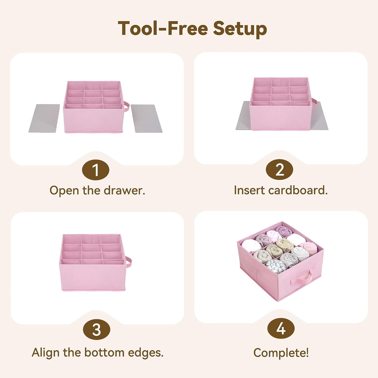 GRANNY SAYS Hanging Closet Organizer 6 Shelves, Closet Organizers and Storage with 5 Drawers, 6 Side Pockets Closet Hanging Organizer, Hanging Storage Organizer for Closet, Baby Clothes, Gray