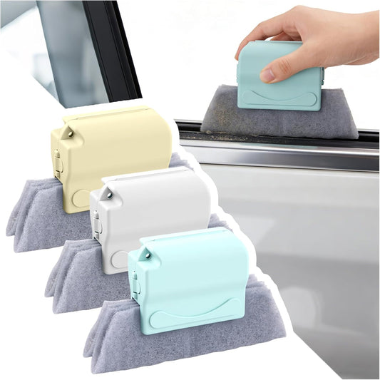 3PCS 2026 Upgraded Car Window Track Cleaner Kit,Hand-Held Window Track Cleaning Tools Kit for Windows Tracks,Narrow Gaps,Portable Windows Sill Cleaner Tool for Most Vehicles