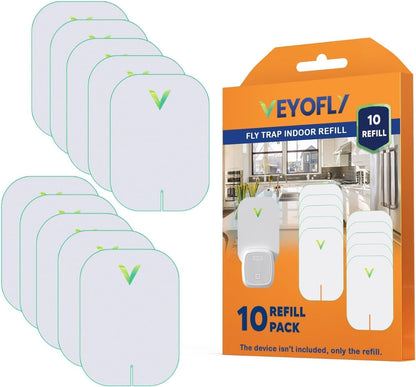 VEYOFLY Fruit Fly Traps for Indoors (1 Device + 2 Refills), Gnat Trap Indoor Plug in, Bug Traps, Flying Insect Trap, Gnat Traps for House Indoor, Fly Trap Indoor for Home Bug Light, Gnats Catcher