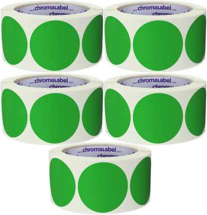 ChromaLabel 2 inch Color-Code Dot Labels | 500/Roll (Yellow)