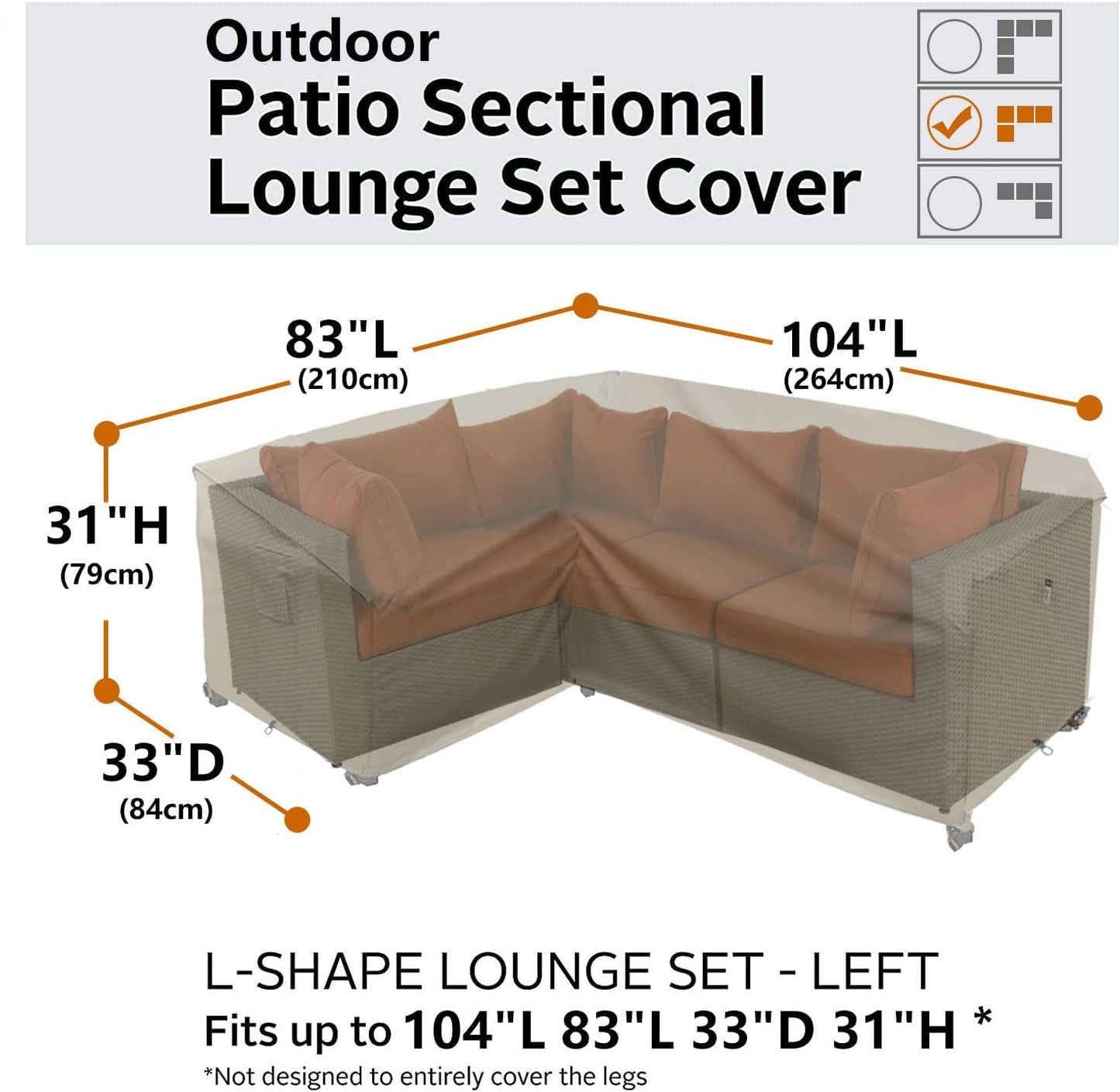 Patio Deck Box Cover, 63x30 Inch Fire Pit Covers with Straps and Handles, Waterproof Heavy Duty Outdoor Furniture Winter Cover for Keter, Suncast, Lifetime Container