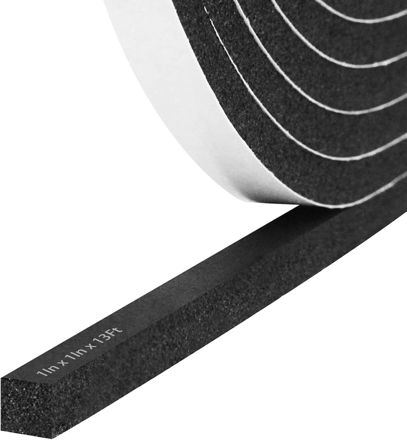 Storystore Weather Stripping Door Seal Strip, 1/2In x 1/4In x 16.5FT Self Adhesive Foam Tape for Door Window Insulation Soundproofing Weatherstrip, High Density Foam Seal for Doors Windows Furniture