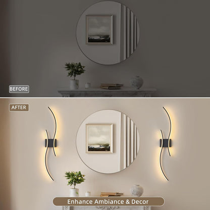 Battery Operated Wall Sconce Set of 2, Dimmable Modern LED Rechargeable Wall Light with Remote Control, Wall Decor for Living Room, Hallway, Quick Install, No Electrician Required