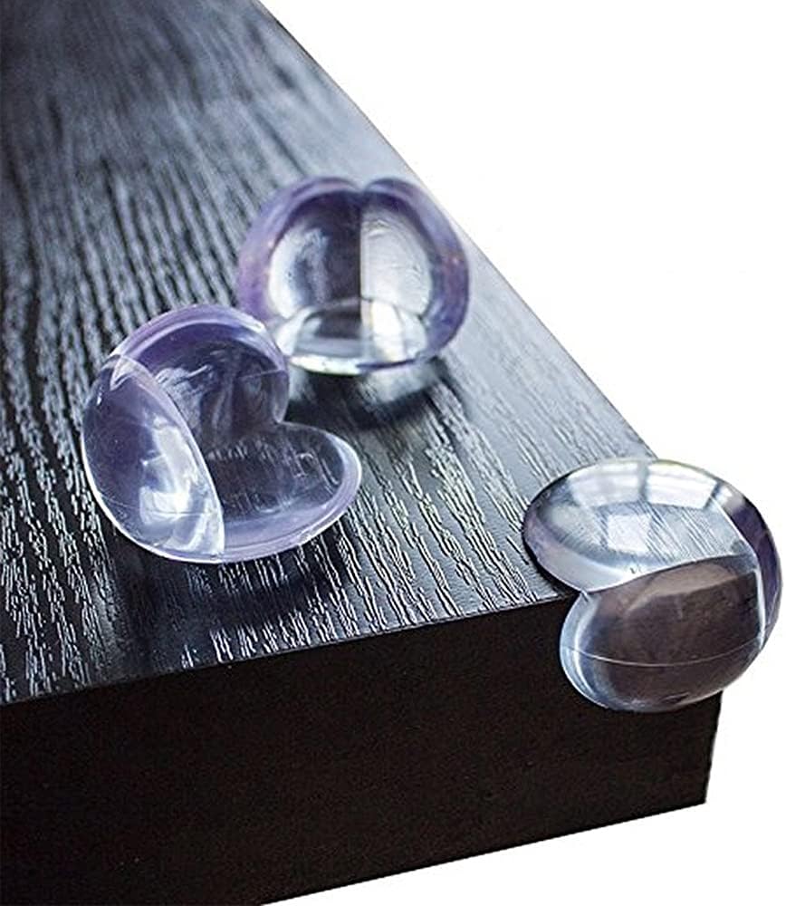 24 Corner Guards Baby Proof [Safer Environment and Peace of Mind] Edge Furniture Protector - Easy Set-up 3M Stickers for Tables, Chairs, Cabinets [Baby Proofing Safety]
