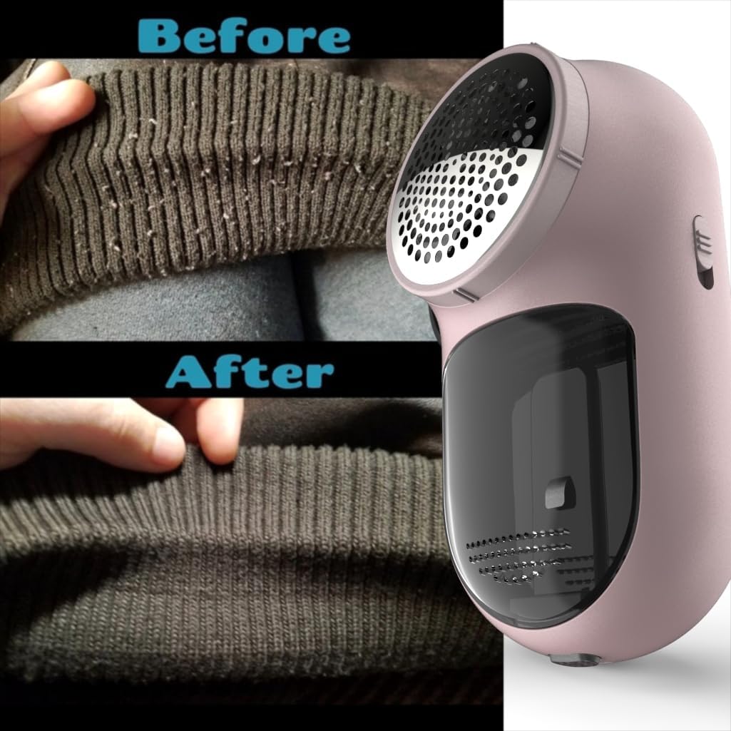 Rechargeable Fabric Shaver, Magictec Lint Remover Sweater Defuzzer Lints Fuzzs Pills Pilling Trimmer for Clothes and Furniture -Battery Operated (Black)