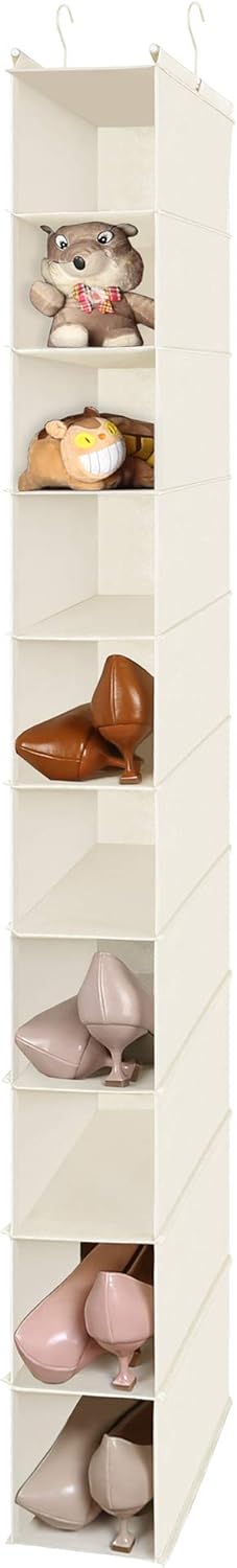 MAX Houser 10-Shelf Hanging Shoe Shelf Organizer, Hanging Shoe Storage for Closet,Pack of 2(Grey)