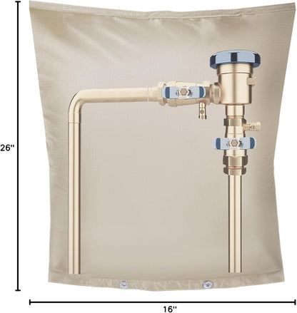Backflow Preventer Insulation Cover,Pipe Insulation,Outdoor Pipe Covers For Winter Freeze Protection,Outdoor Faucet Covers For Winter Freeze Protection,Insulated Pipe Covers For Outside (30w*26h)
