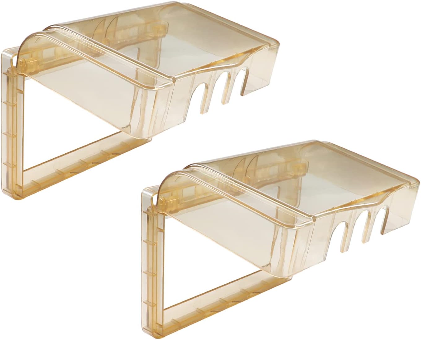 Fielect 2Pcs Weatherproof in Use Outlet Cover Plug Receptacle Protector for Retrofit Siding Construction Transparent 118 Type 210x100x47mm