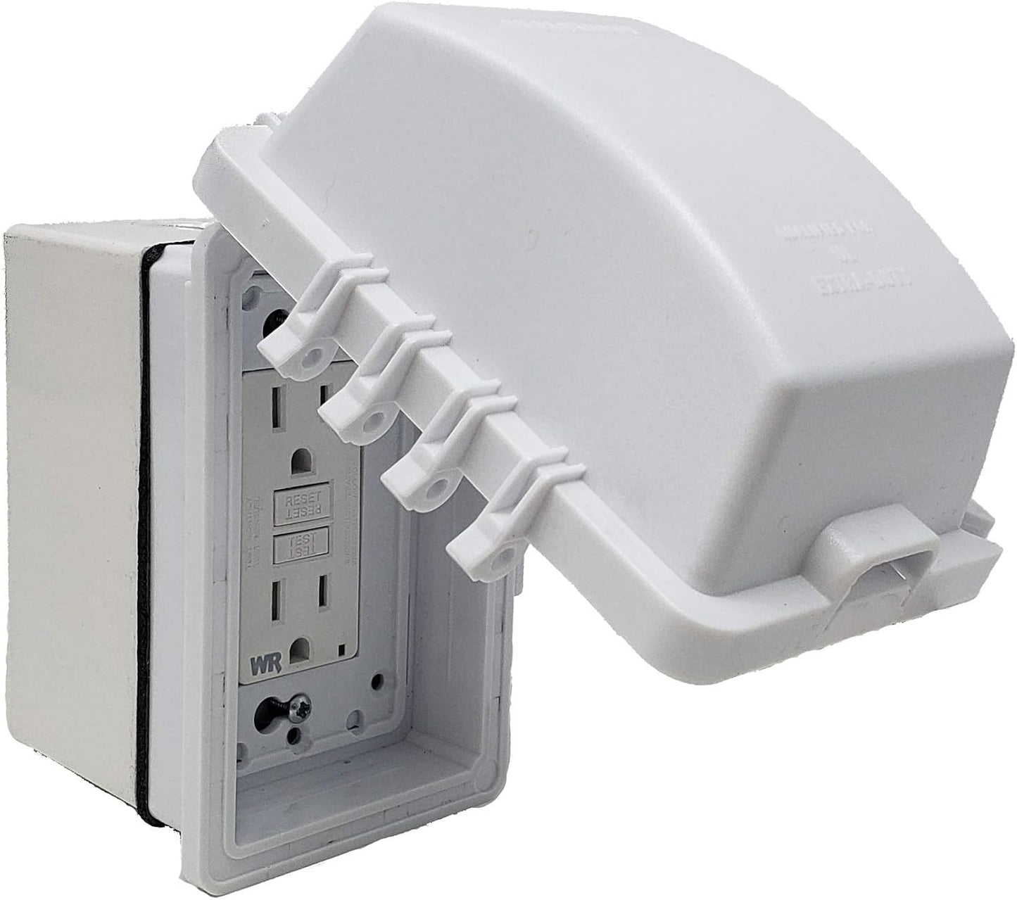 Sealproof 1-Gang Weatherproof In Use Outlet Cover | Horizontal/Vertical Outdoor Plug and Receptacle Protector, Lockable Bubble Cover, UL Extra Duty Compliant, 18 Configurations, Gray
