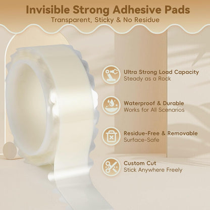 zvp Double Sided Nano Tape, Removable Heavy Duty Mounting Foam Tape, Adhesive Tape for Wall, Carpet, Poster and Picture Hanging Strips (Transparent, 1.15 * 118 in)