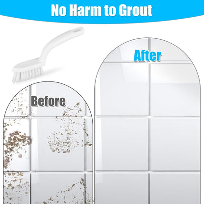 NQEUEPN 2pcs Grout Cleaner Brush for Tile Floors, V-Shaped Handheld Stiff Shower Gap Cleaning Scrubber with Hard Bristles, Grout Brush for Shower Tile, Door Groove Gap, Bathroom, Kitchen, Window