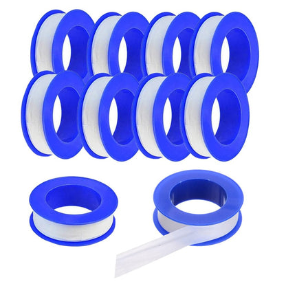 SKYPRO 10 Rolls Thread Seal Tapes, 1/2 PTFE Pipe Sealant Tape Industrial Thread Sealants Plumbers Thread Tape for Leak Water, Plumbers, Plumbing, Airs Head, Thread Pipe(1/2" x394", White)