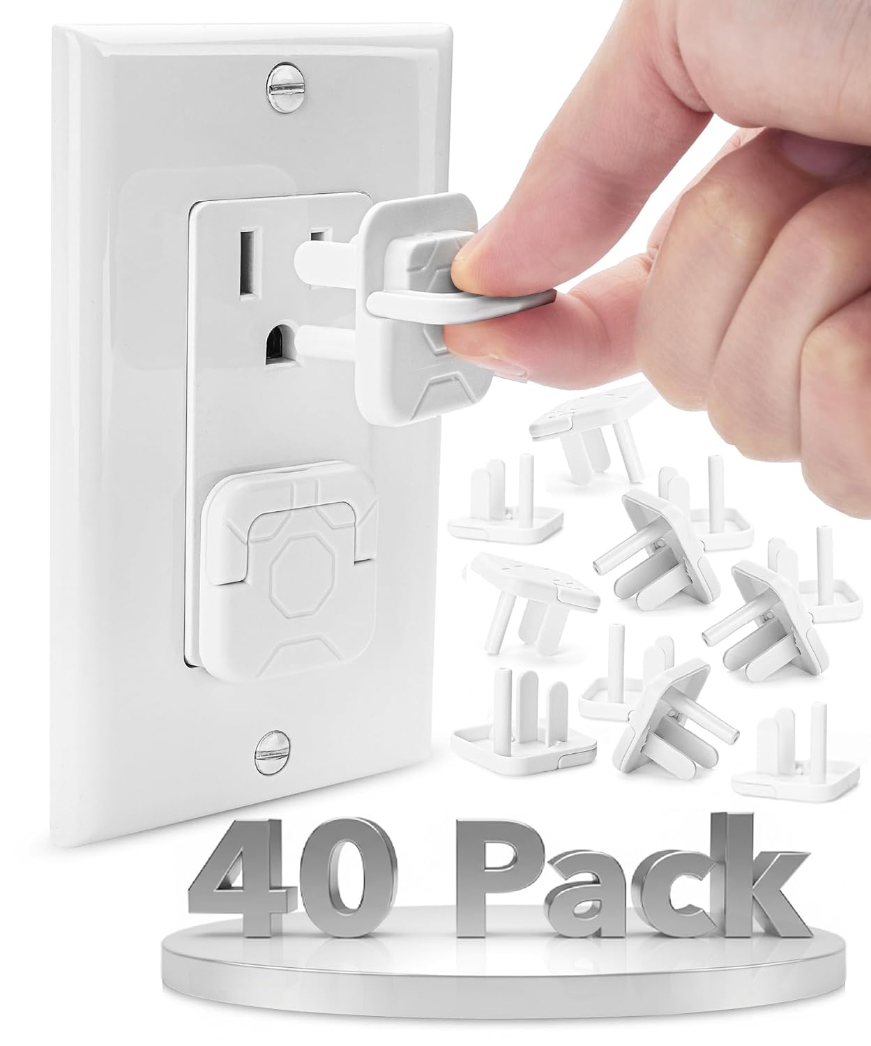 Bates Outlet Covers - Baby Proofing, 10 Pack, 3 Prongs, Child Proof