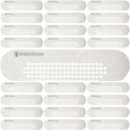 25PCS 304 Stainless Steel More Durable Window Weep Hole Screen Patch Drain Quickly PET Self Adhesive More Sticky & Waterproof (2.36in*0.59in(6cm*1.5cm))