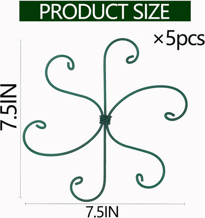 Yohsnor Monstera Plant Stem Support System - 5 Piece Set (5.5x4.7in) | Durable Plant Support Stakes for Climbing Plants & Fishbone Cactus | Ideal Leaf Stabilizer for Indoor Plants & Monstera Care
