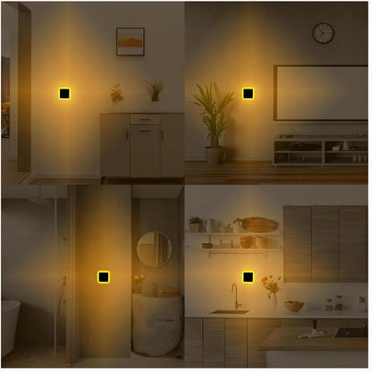 6 Pack Blue LED Night Light Plug in, Dusk to Dawn Sensor Automatic On and Off, Energy Efficient, Soft Glow Kids, Nursery, Bedroom, Bathroom, Hallway, Stairs, Kitchen