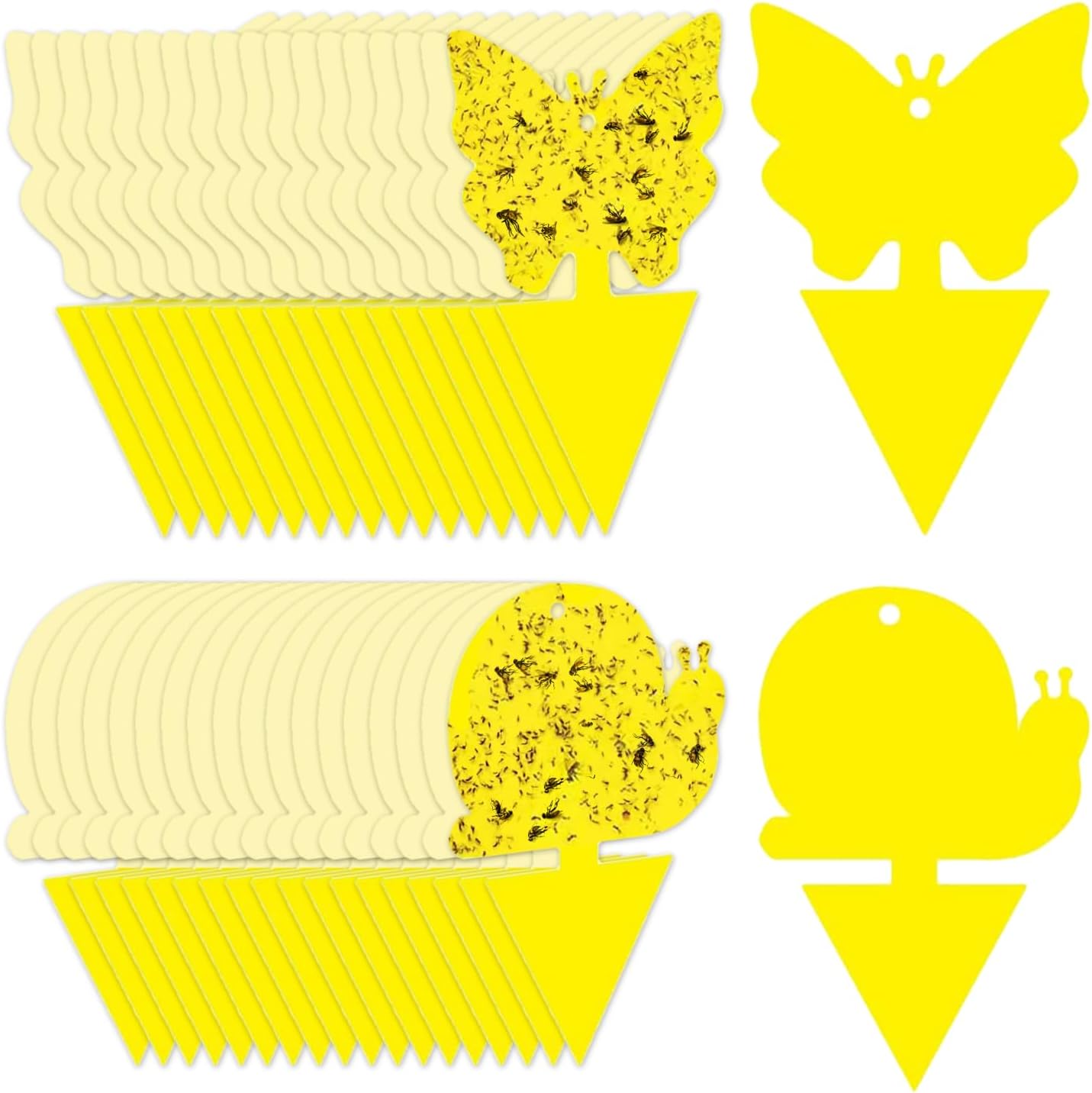 Gideal 36-Pack Dual-Sided Yellow Sticky Traps for Flying Plant Insect Fungus Gnats Flies Aphids Leafminers Thrips