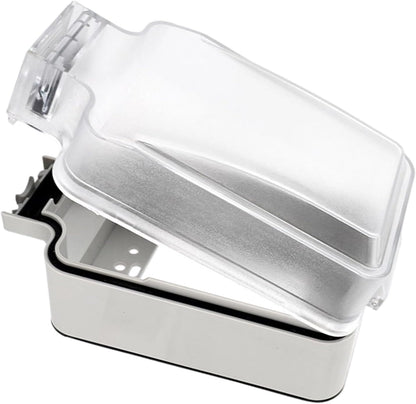 Weather Resistant Electrical Outlet Cover Box with Visible Lid for Outdoor Use and