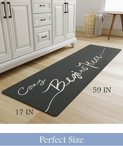 MontVoo-Bath Mat-Bathroom Mat Rug Non Slip Super Absorbent Stain Resistant Quick Dry Thin Bath Rug-Bath Mats for Bathroom Floor Bathtub Vanity-Bathmat Bath Rug Easy Care-17"x27" Grey