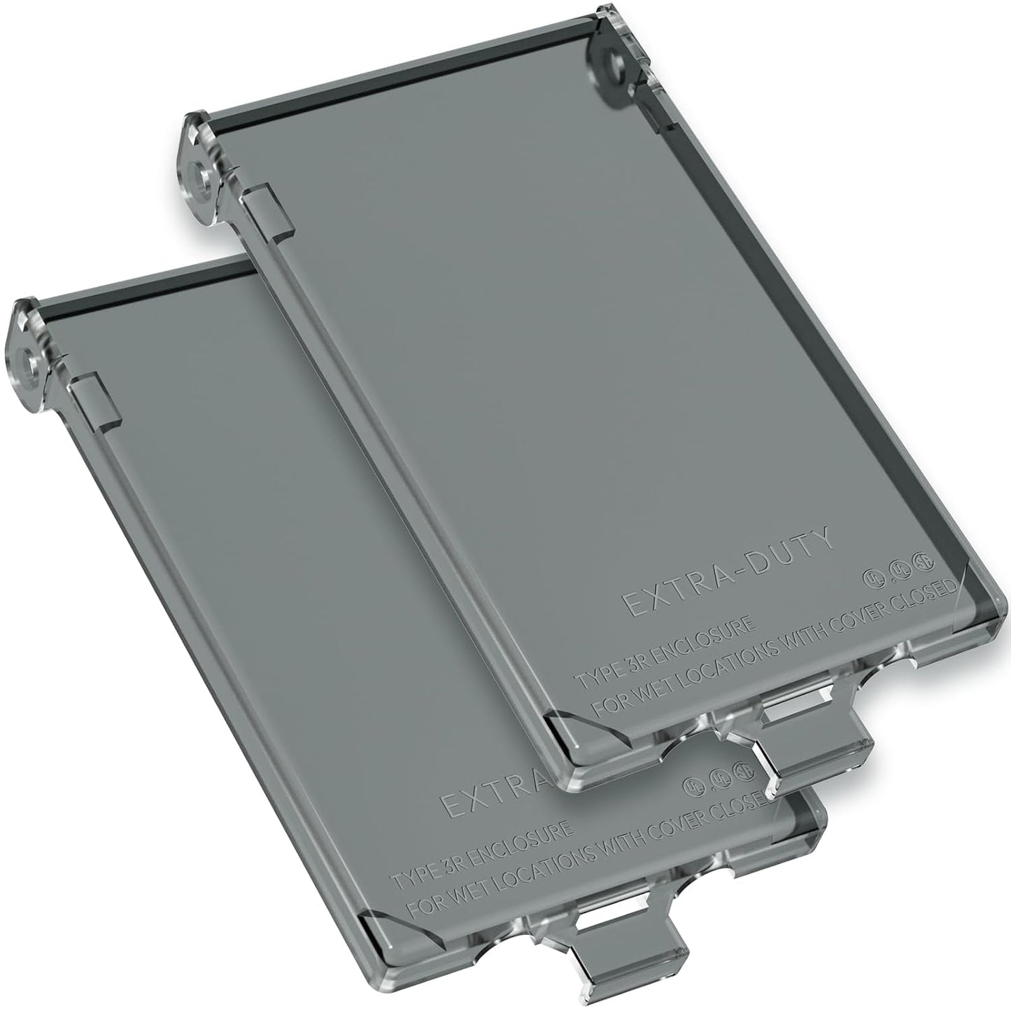 2Pcs Recessed Outlet Box Cover, DBVC-1 Replacement Cover, UV Rated, Weather-Proof, Type 3r Enclosure Cover Compatible with DBVR/DBVS/DBVM Series, 60VC, and Other Outlet Box.