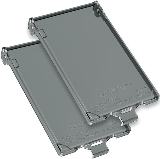 2Pcs Recessed Outlet Box Cover, DBVC-1 Replacement Cover, UV Rated, Weather-Proof, Type 3r Enclosure Cover Compatible with DBVR/DBVS/DBVM Series, 60VC, and Other Outlet Box.