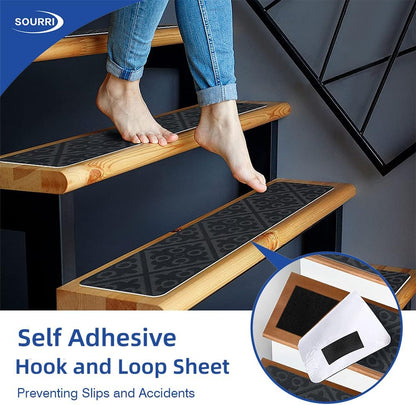 26Feet Hook and Loop Tape Sticky Back Fastener Roll, Nylon Self Adhesive Heavy Duty Strips Fastener for Home Office School Car and Crafting Organization (1, Black-3m, 26ft x 1in)