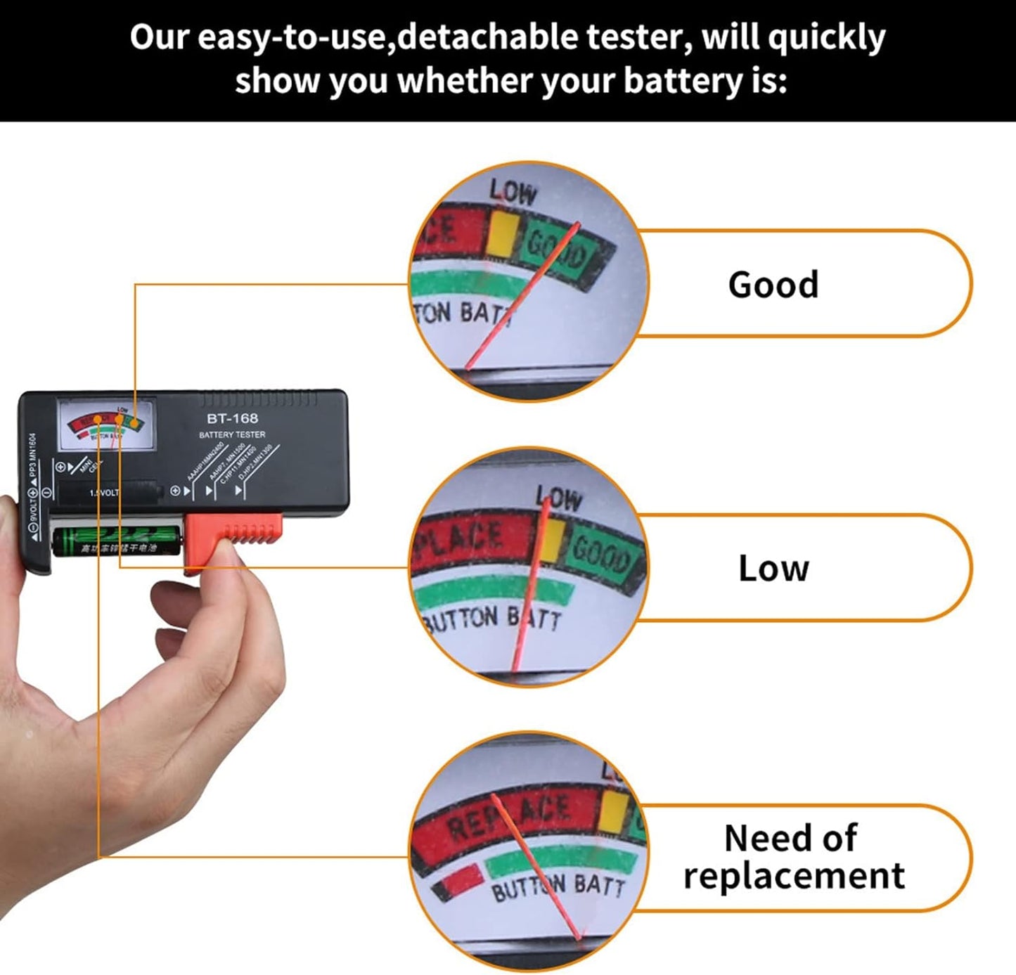 Versatile Battery Organizer with Tester, Original Wall-Mount Storage, Clear-Lid Mountable Storage Box for Secure Energy Cell Management