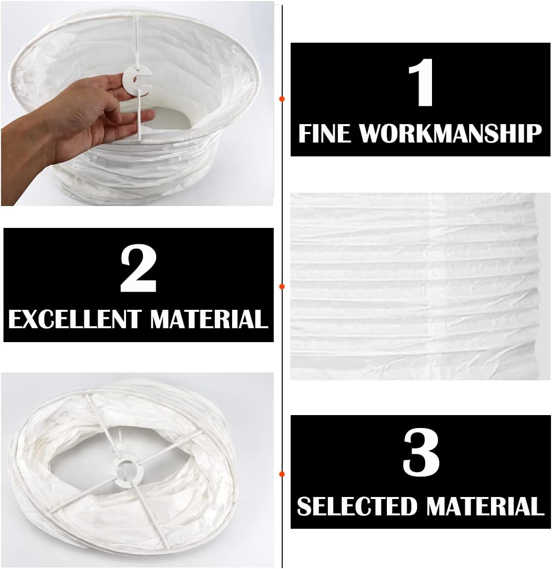 FERCAISH Paper Floor Lamp Shade, Foldable and Minimalist Style Rice Paper Lamps Classic Modern Paper Floor Light Bulb Cage Guard for Living Room Bedroom Décor(Irregular)