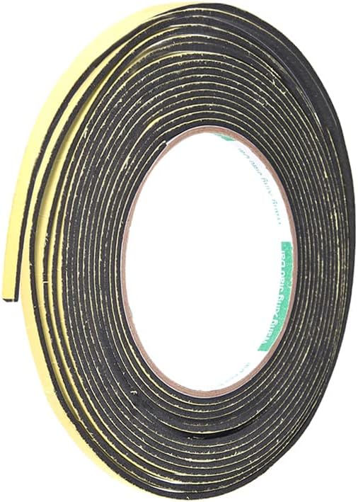 uxcell Sealing Foam Tape 5mm Wide 3mm Thick 4m/13ft Long, Self Adhesive Weather Strip for Window Door Insulation, Pack of 2