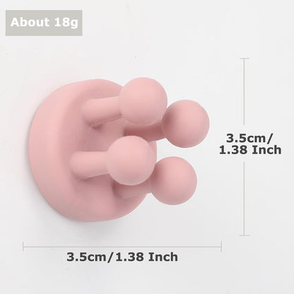 4 pcs Silicone Toothbrush Holder Multi-Function Hook Waterproof self Adhesive Single Toothbrush Hook Plug Holder for Wall for Hanging Bathroom Kitchen Living Room Office