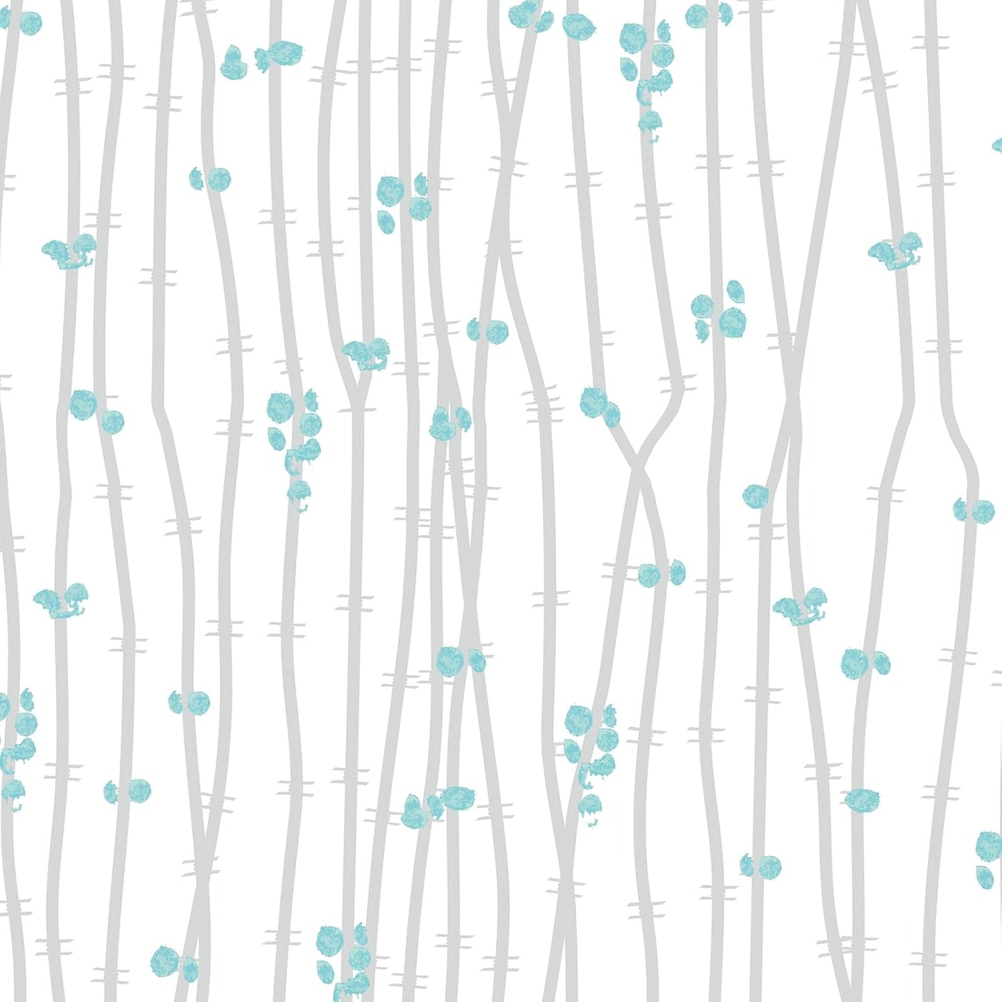 Modern Peel and Stick Wallpaper 17.3" x 80" White Wall Paper Peel and Stick Boho Birch-Twig Stripe Contact Paper Removable Self Adhesive Wallpaper for Bathroom Bedroom Shelf Cabinet Decor Vinyl