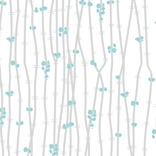 Modern Peel and Stick Wallpaper 17.3" x 80" White Wall Paper Peel and Stick Boho Birch-Twig Stripe Contact Paper Removable Self Adhesive Wallpaper for Bathroom Bedroom Shelf Cabinet Decor Vinyl