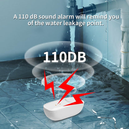 Ultra-Long Range Water Leak Detectors (3-Pack), 2000ft/600m Ultra-Long Range Water Alarm & Leak Detector, 110dB Siren & Instant App Alerts, Suitable for Home, Basement, Kitchen