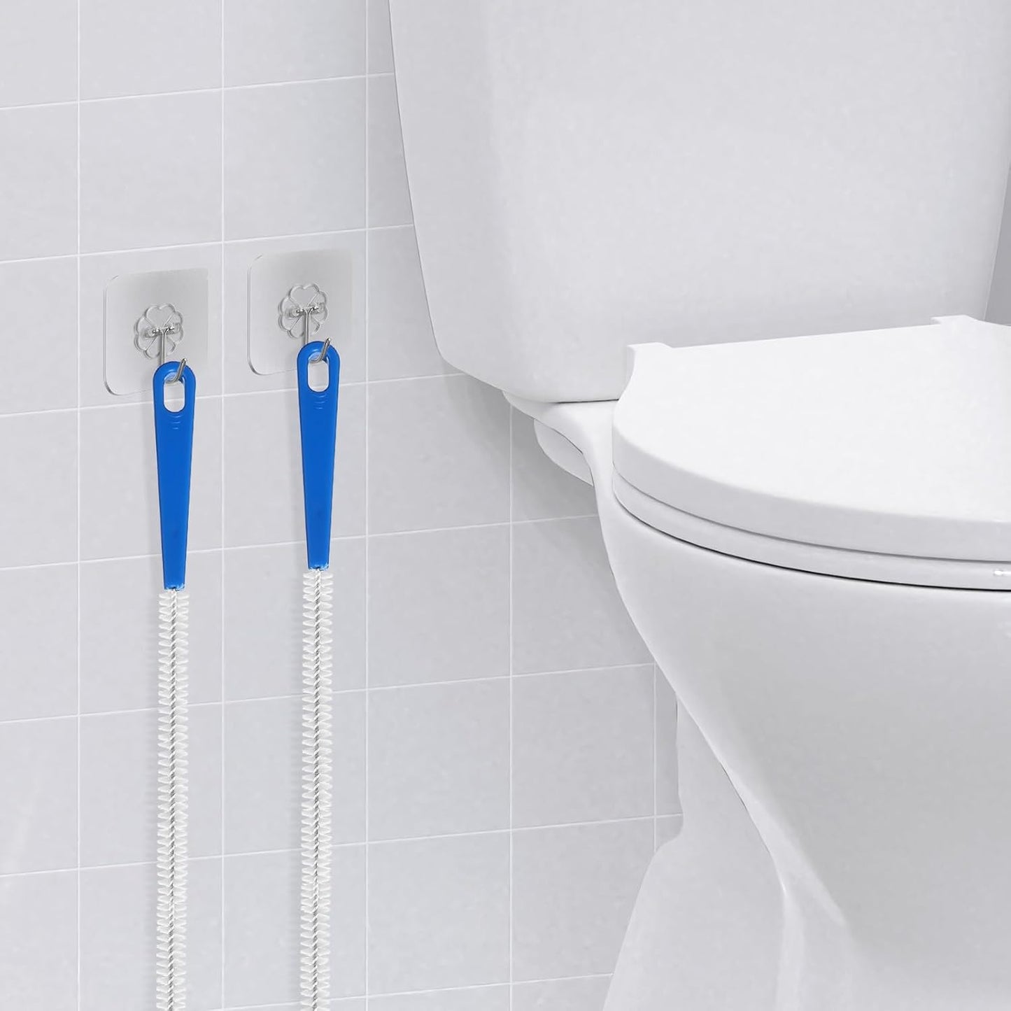 4 Packs Snake Drain Hair Removal Tools, 17.7" Long Flexible Drain Cleaning Brush, Sewer Drains Brush, Drains Clog Remover, Shower Clog Remover for Curved Pipes and Slim Holes
