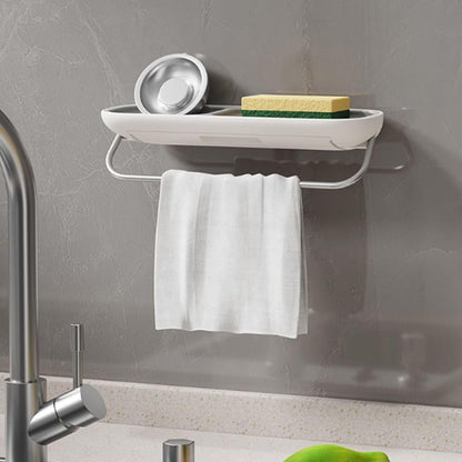 Soap Holder Dish Shower, Bar Soap Holder with Drainage, Self Draining Soap Holder, Wall Mounted Soap Box Tray Container for Bathroom, Bathtub Kitchen Sink (1PC White)