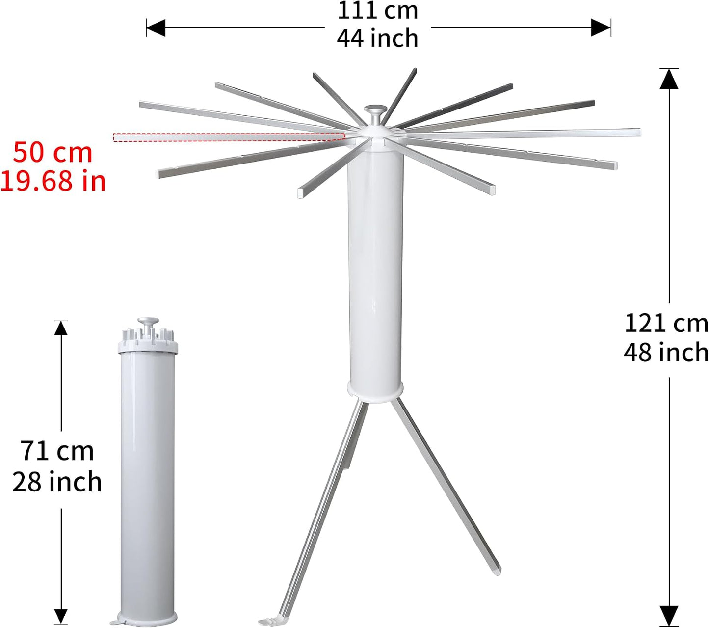 RFOUO Wall Mounted Clothes Drying Rack Tripod,Foldable Drying Rack,Wall Mounted Dryer Rack Clothing,Over The Door Drying Rack for Laundry Bedroom Household Aluminium