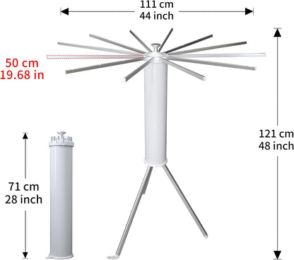 RFOUO Wall Mounted Clothes Drying Rack Tripod,Foldable Drying Rack,Wall Mounted Dryer Rack Clothing,Over The Door Drying Rack for Laundry Bedroom Household Aluminium