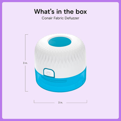 Conair Fabric Shaver Lint Remover | Extra-Large 2.25-in. Shaving Surface, Depills Fabric, for All Fabrics, Blue/White, CLS8L