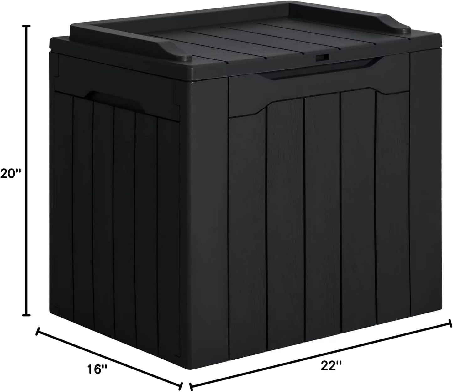 JUMMICO 31 Gallon Resin Deck Box Waterproof Indoor Outdoor Storage Boxes for Patio Furniture Cushions and Garden Tools (Brown)